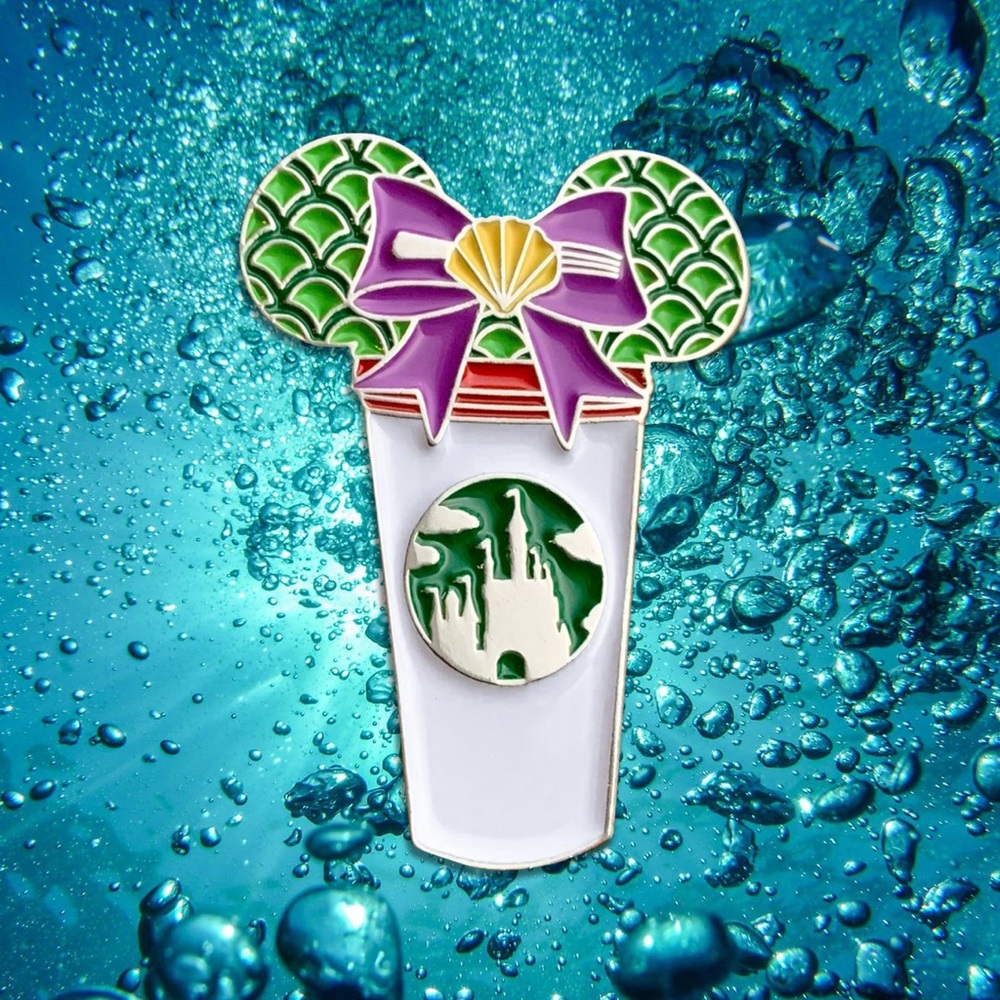 Little Mermaid Castle Cup Enamel Pin
